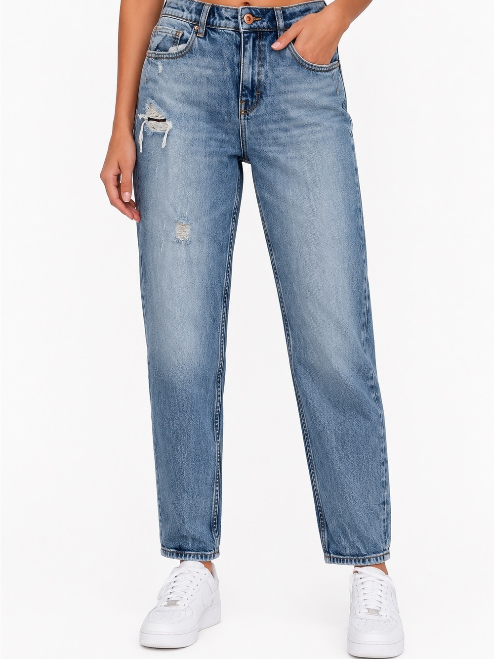 Zara Distressed Jeans Women’s Size 4 Light Wash Denim Pants